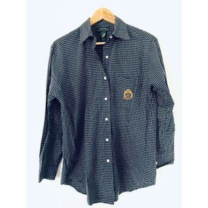 Lauren Ralph Lauren Black and White Checkered Button Down Shirt